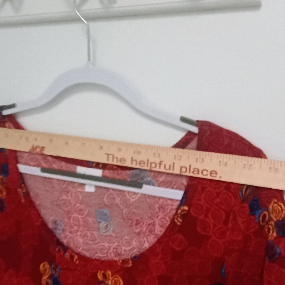 LuLaRoe Red "Nicole" Dress - Picture 4 of 6